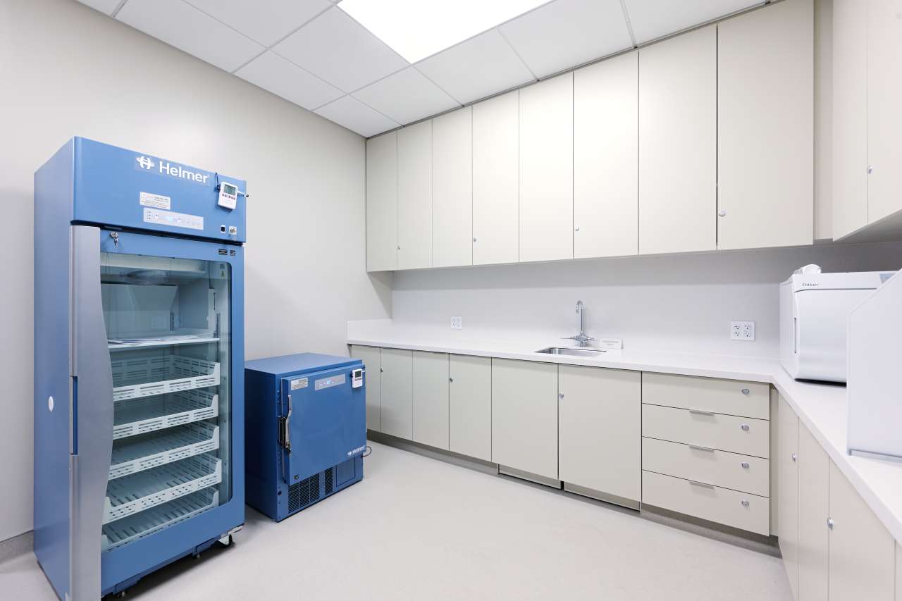 Medical clinic interior with lab and clinical spaces, Goleta