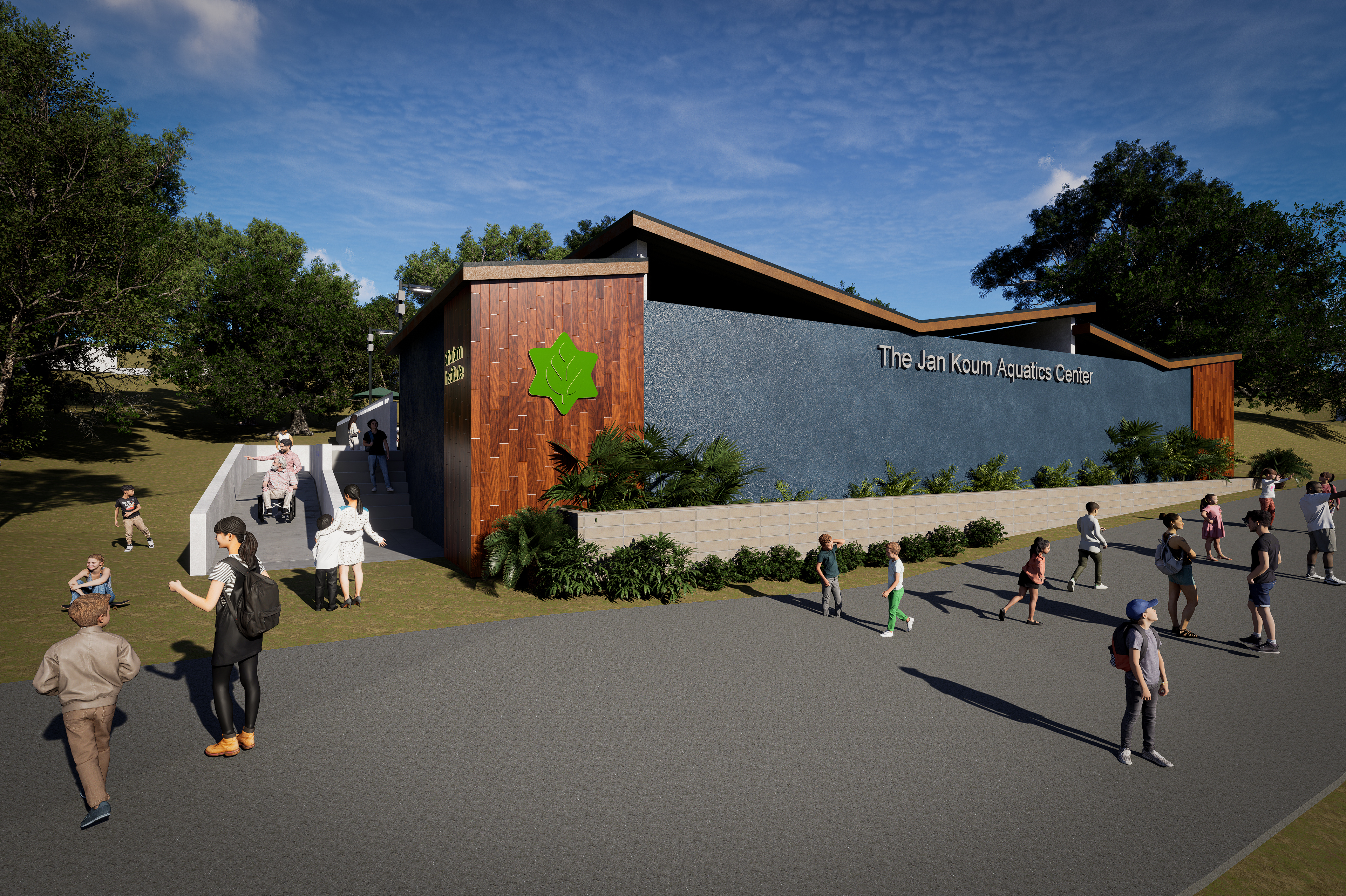 Shalom Institute Aquatics Centre rendering, Malibu Hills