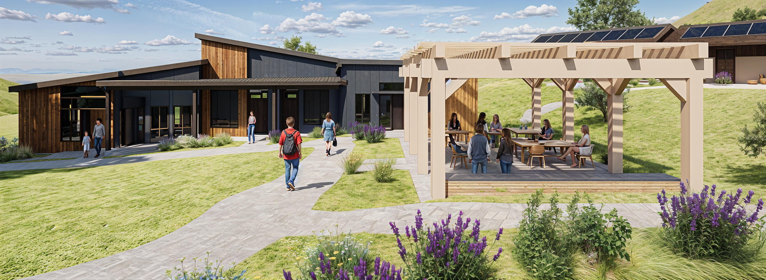 Shalom Institute residential facilities with integrated solar design